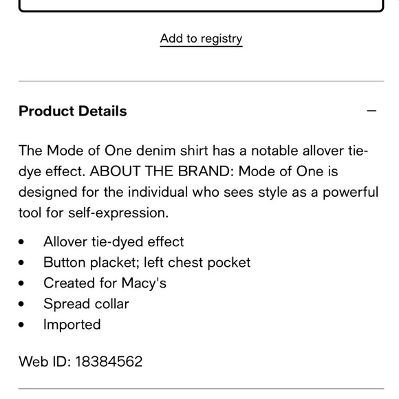 Mode of One Relaxed Fit Denim Shirt Macy’s - Picture 8 of 12